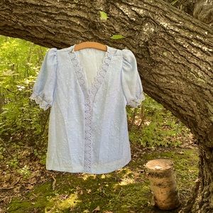 Size L Shein Periwinkle Lace Blouse